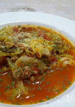 春キャベツとひき肉のトマトソース煮-レシピのメイン写真