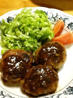 豚ひき肉でつくね風バーグ-レシピのメイン写真