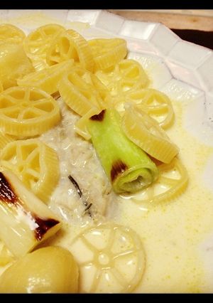パスタ・白身魚とネギのナンプラークリーム-レシピのメイン写真