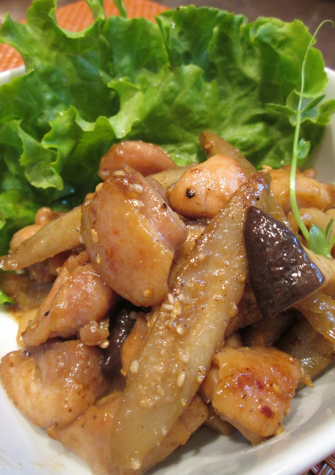 簡単❀鶏もも肉とゴボウのオイマヨ炒め❀-レシピのメイン写真