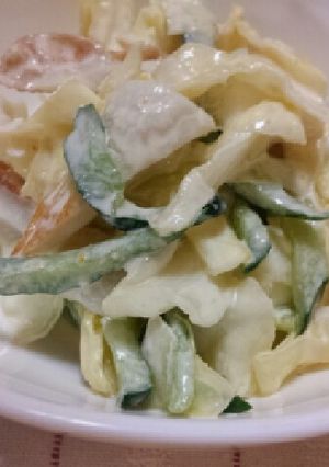 簡単 きゅうりとキャベツと竹輪の味噌マヨ-レシピのメイン写真