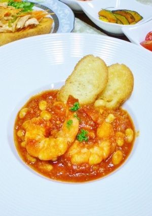 エビーンズ　（海老と大豆の料理です汗；）-レシピのメイン写真