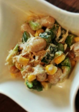 大豆と夏野菜の栄養満点サラダ-レシピのメイン写真