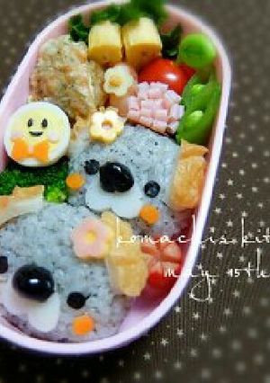 幼稚園 お弁当 キャラ弁♡犬？コアラ？-レシピのメイン写真