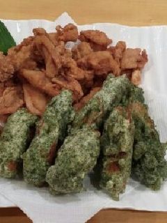 鶏皮の唐揚げと磯辺揚げ つまみレシピ-レシピのメイン写真