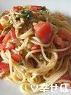 はなまるのトマトとツナの冷製パスタ♪-レシピのメイン写真
