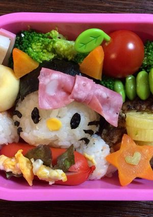 幼稚園児のキャラ弁〜キティちゃん〜-レシピのメイン写真