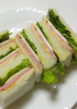 超・図解！ハムチーズレタスサンド-レシピのメイン写真