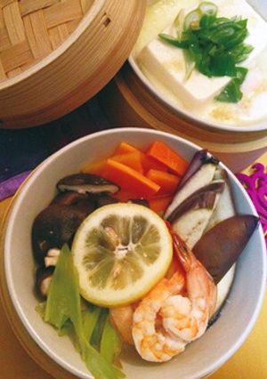 せいろ蒸し〜海老と野菜&豆腐と玉子〜-レシピのメイン写真
