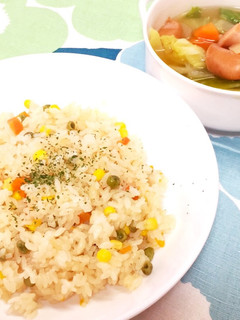 炊飯器で簡単!ピラフ ミックスベジタブル-レシピのメイン写真
