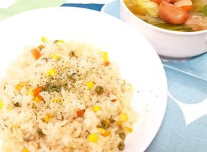 炊飯器で簡単！ピラフ ミックスベジタブル-レシピのメイン写真