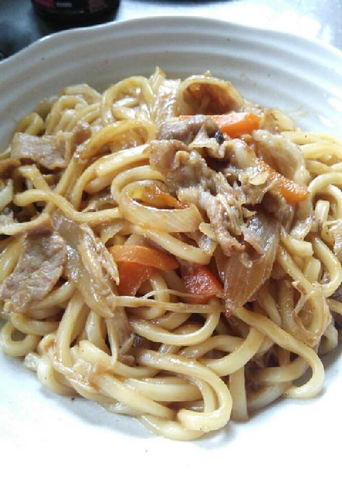 簡単☆残った野菜炒めリメイク♪焼きうどん-レシピのメイン写真