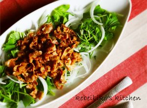 豚しゃぶしゃぶ肉のソテーde水菜サラダ-レシピのメイン写真