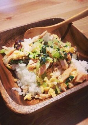 簡単＊鮭と卵と小松菜ごはん-レシピのメイン写真