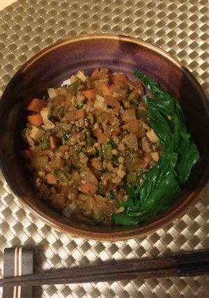 たっぷり野菜の肉味噌丼-レシピのメイン写真