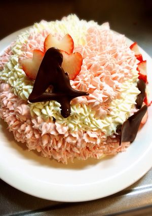 結婚記念日に立体ハートケーキ-レシピのメイン写真