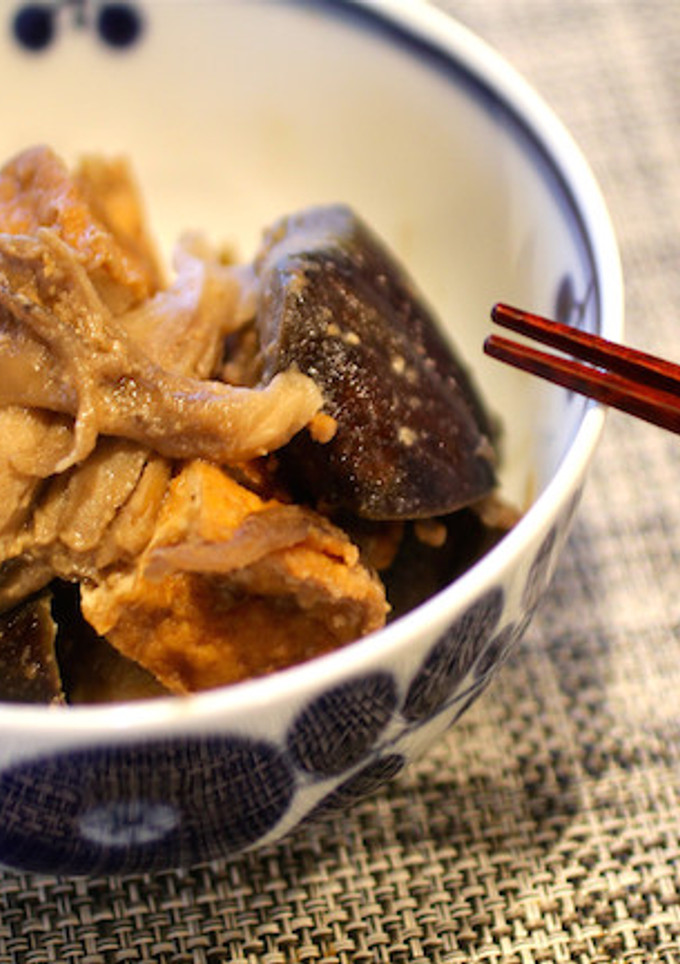 なすと厚揚げの胡麻味噌炒め煮-レシピのメイン写真