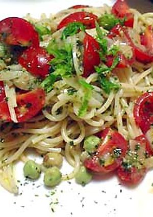 簡単☆トマトと大葉（バジル）の冷製パスタ-レシピのメイン写真
