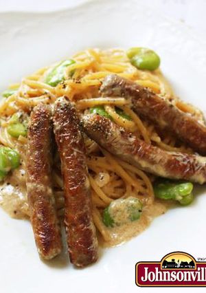 フレッシュポークと空豆の豆乳パスタ-レシピのメイン写真