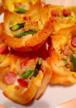 簡単☺︎パンDEキッシュ-レシピのメイン写真