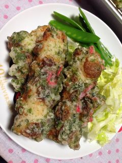 簡単♡ちくわの磯辺揚げ〜紅生姜〜-レシピのメイン写真