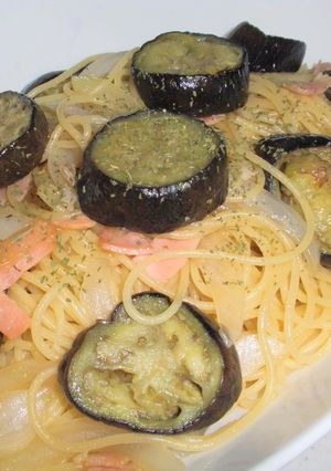 茄子たっぷり♡コンソメ味のパスタ-レシピのメイン写真