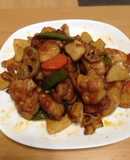 旬！鶏肉と筍、蓮根、スナップエンドウ炒め