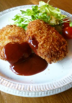 鶏としめじのメンチカツ♪-レシピのメイン写真