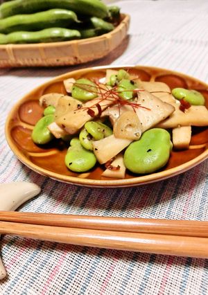 そら豆&エリンギのペペロン♪-レシピのメイン写真