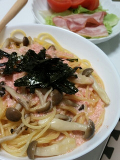 簡単⭐明太子パスタwithサラダ♪-レシピのメイン写真