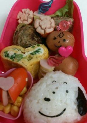 簡単にスヌーピーぉ弁当-レシピのメイン写真