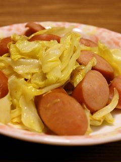 お弁当♪キャベツとウィンナーのカレー炒め-レシピのメイン写真