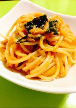 ツナとほうれん草のトマトクリームパスタ♪-レシピのメイン写真