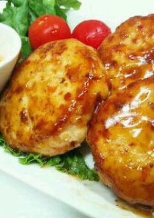 はんぺん入り♪鶏の照り焼きハンバーグ-レシピのメイン写真
