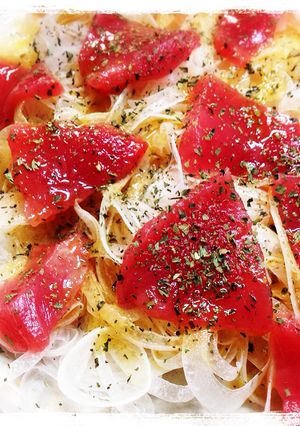 新玉ねぎとマグロのカルパッチョ-レシピのメイン写真