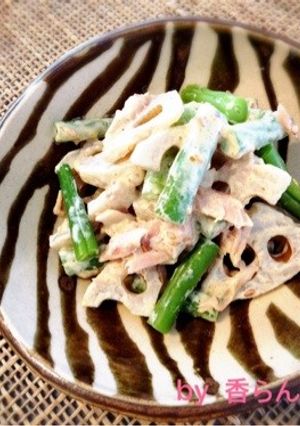いんげんと蓮根の和風ツナマヨ-レシピのメイン写真