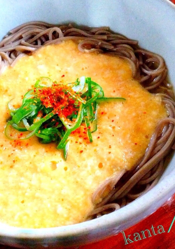 卵と大和芋のとろふわあったか山かけ蕎麦☆-レシピのメイン写真