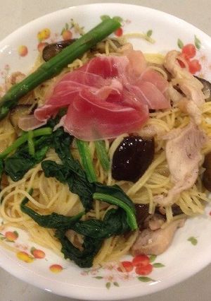 生ハムとナスのクレイジー塩パスタ-レシピのメイン写真