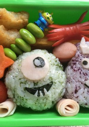 キャラ弁★マイクとサリー-レシピのメイン写真