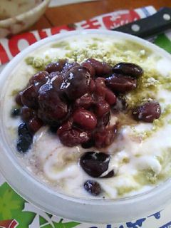 小豆きなこたっぷり!ヨーグルト-レシピのメイン写真