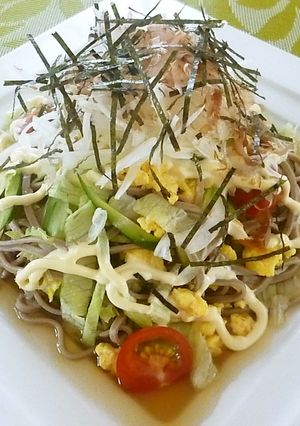 夏に向けて~野菜たっぷりサラダ蕎麦♪-レシピのメイン写真