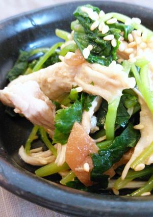 鶏ささみと三つ葉の梅酢和え♪-レシピのメイン写真