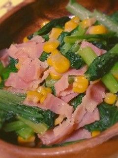 小松菜のバターソテー-レシピのメイン写真