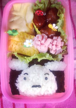 キャラ弁簡単クレヨンしんちゃんシロ弁-レシピのメイン写真