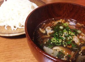 旦那に好評！休日のお昼にひやむぎつけ麺-レシピのメイン写真