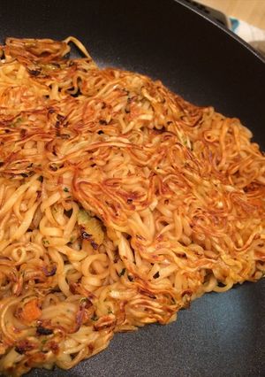 のびたカップ焼きそばで絶品カタ焼きそば-レシピのメイン写真