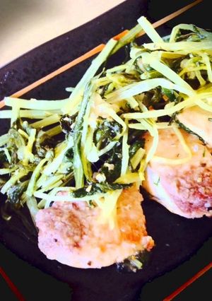 カジキマグロと水菜のレモンバター-レシピのメイン写真