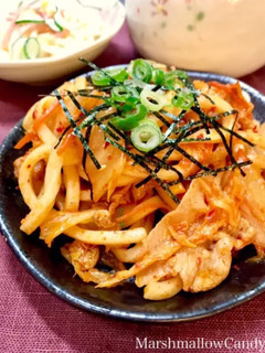簡単!濃厚!キムチ焼うどん♡-レシピのメイン写真