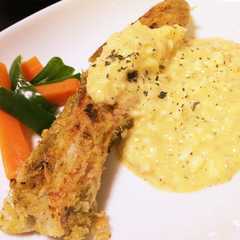 รูปของ パスタソースで☆鮭バジル焼き