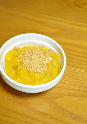 離乳食*中期～『南瓜ときなこのミルク粥』-レシピのメイン写真